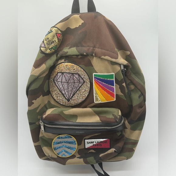 Authentic Saint Laurent Camo City Backpack - Picture 1 of 1